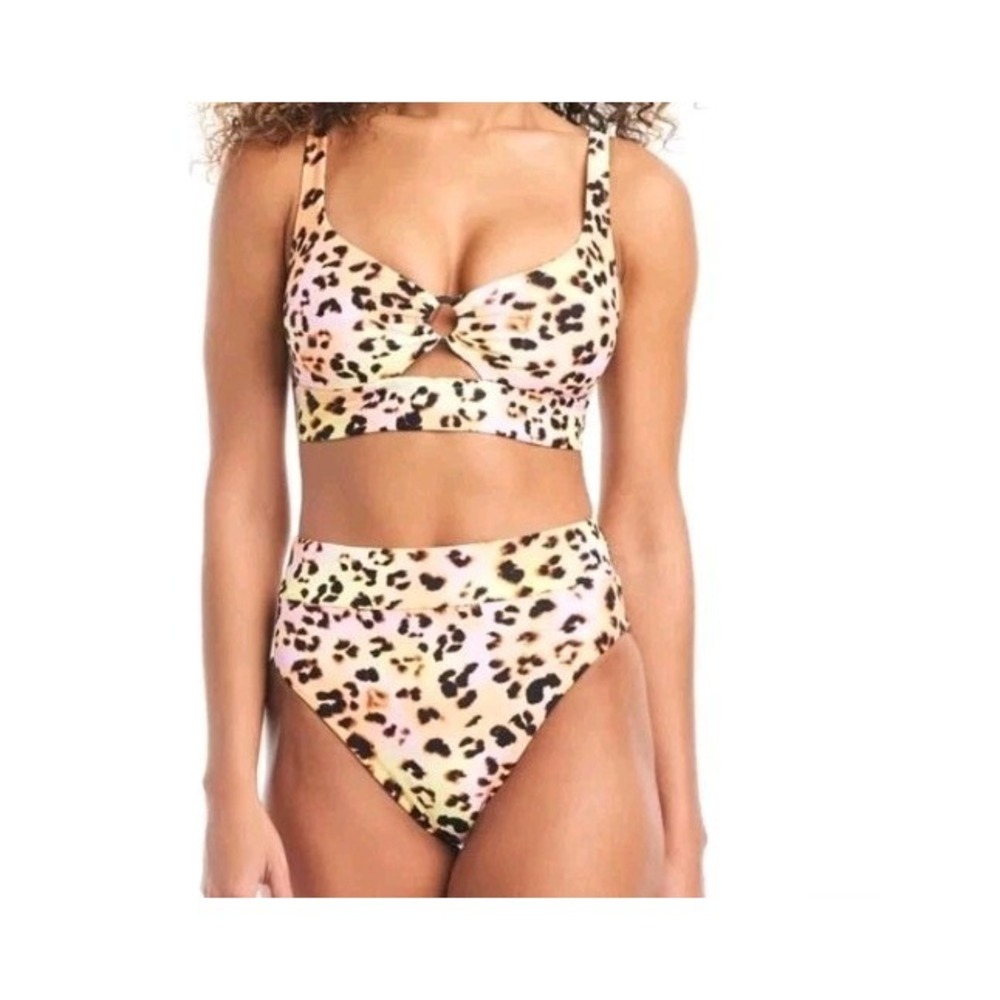 Bar III Bikini 2-Piece Swimsuit Set "Summer Heat" Animal Print Sz L‎ NWT